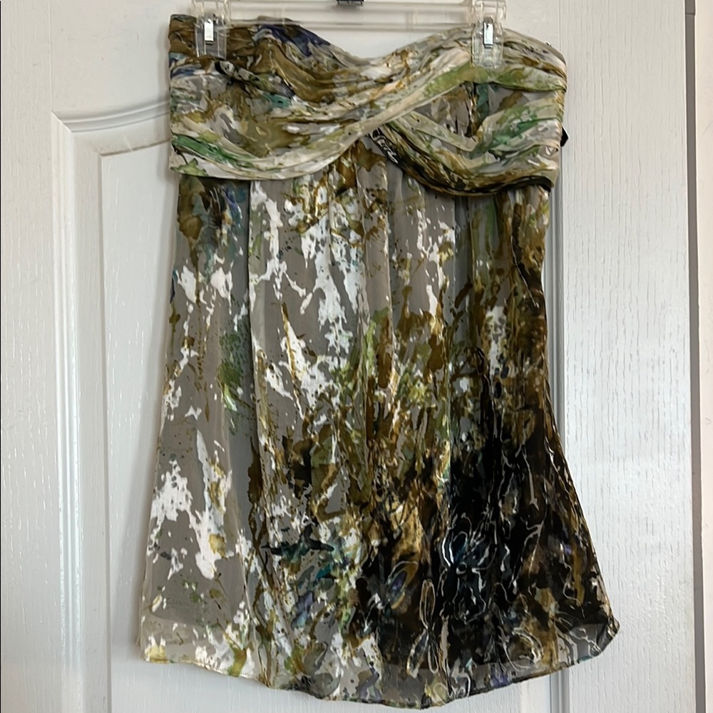 Multicolor Strapless Top